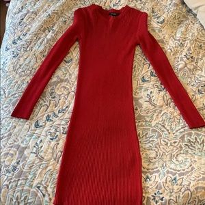 Knit Ribbed Sweater Dress